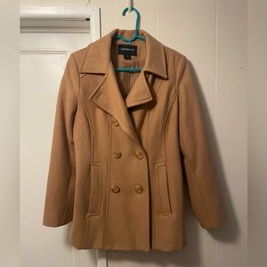 Small London Fog pea coat tan